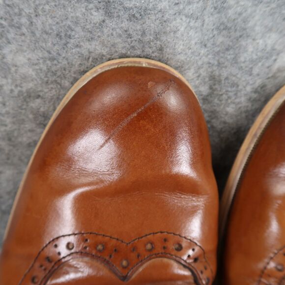 W Collection Shoes Mens 7.5 Oxford Dress Leather Classic Formal Wingtip Brown main image 11